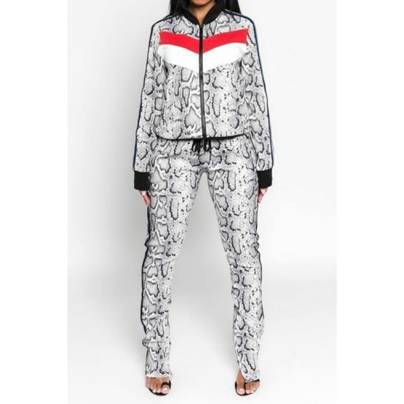 ultrachicfashion.com Jackets & Blazers - Snakeskin Pants Set ultrachicfashion.com Jackets & Blazers - Snakeskin Pants Set